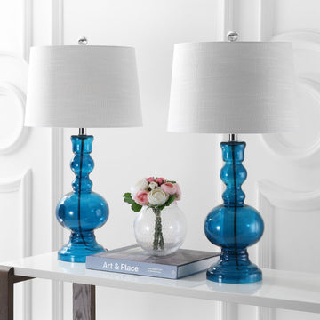 Genie 28.5" Glass LED Table Lamp - JONATHAN Y